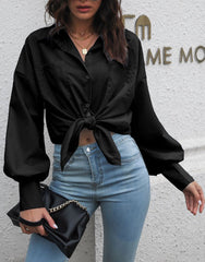 Polo sólido con mangas Bishop