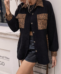 Chaqueta de guepardo en contraste de dos tonos