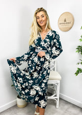 Kleid mit Häkelbesatz und Blumenmuster