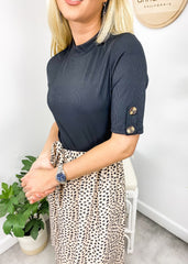 Two Tone Mock Neck Dress