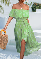 Polka Dot Off-Shoulder Dress