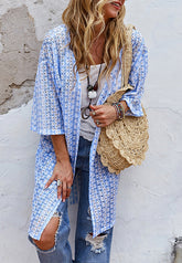 Kimono mit offener Vorderseite und geometrischem Muster