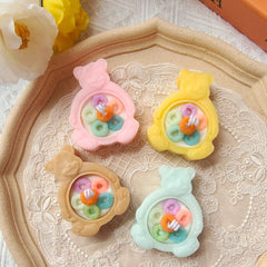 Vela decorativa de cereal Fruit Loops en tazón de oso