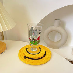 Smiley Face Woven Mat Coaster