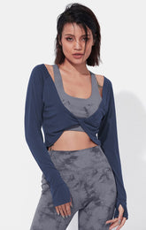 Twist Front Long Sleeve Coverup