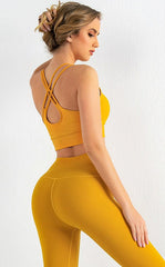 Crossing Back Straps Fitness Sports Bra