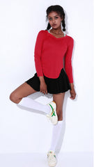 High Rise Ruffled Tennis Skort