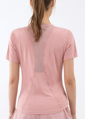 Camiseta ajustada con panel trasero de malla