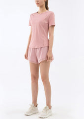 Camiseta ajustada con panel trasero de malla