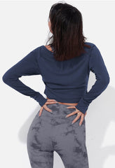 Langärmliges Überkleid mit verdrehter Vorderseite