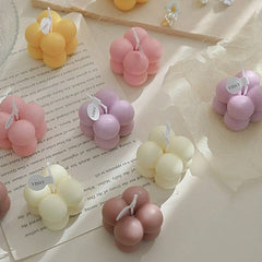 Vela mini cubo de burbujas de moda