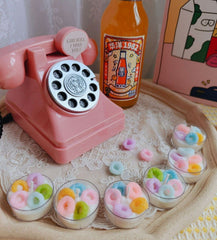 Dekorative Mini-Müsli-Kerze „Fruit Loops“