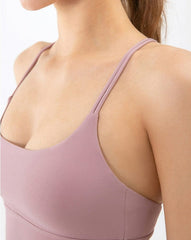 Double Crossing Straps Sports Bra