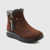 Superweiche Schneestiefeletten mit Fellfutter und Nähten