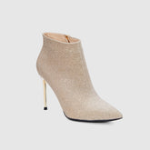 Elegantes botines de fiesta con tacón de aguja brillante