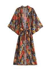 Damen Retro Kimono Morgenmantel