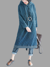 Sudadera con capucha de longitud media, sudadera extragrande con diseño elegante, suéter con capucha estampado, sudadera con capucha con estampado de pavo real