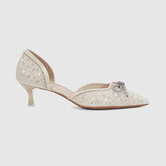 Pumps mit spitzer Zehenpartie Silber