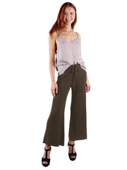 Kurze Hose mit weitem Bein und Kordelzug in der Taille