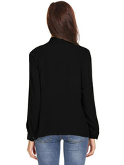 Blusa fluida de gasa con lazo