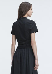 Gathered Chic Short Sleeve T-Shirt