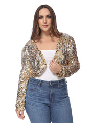 Plus Size Sequin Bolero