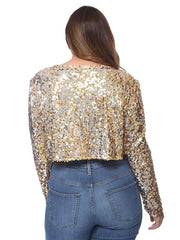 Plus Size Sequin Bolero