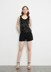 Glitz & Glamour – Party-Tanktop mit Pailletten