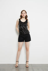 Vintage Jeansshorts mit hoher Taille