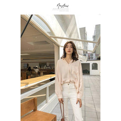 Vintage Loose Fitting Notched Shirt