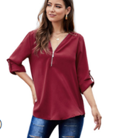 Blusa de primavera con cremallera