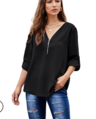 Blusa de primavera con cremallera