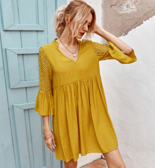 Detailed Lace Tunic Dress