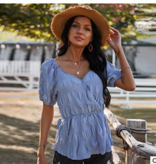 Blusa con textura bidireccional