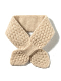 100% Pure Cashmere Moss Stitch Bowknot Scarf