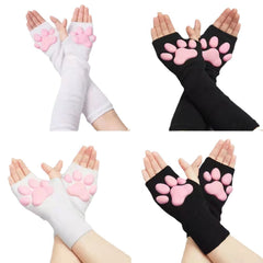 3D-Silikon-Katzenpfotenpolster-Handschuhe