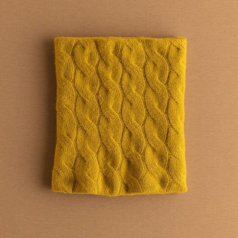 Bufanda de cachemira de invierno con anillos