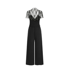 Zweiteiliges Jumpsuit-Set mit Spitzen-T-Shirt