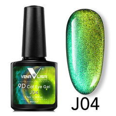 Esmalte de uñas Venalisa 9D con efecto ojo de gato, camaleón mágico, manicura de uñas, galaxia, estrellado, magnético, multicolor, 5 ml