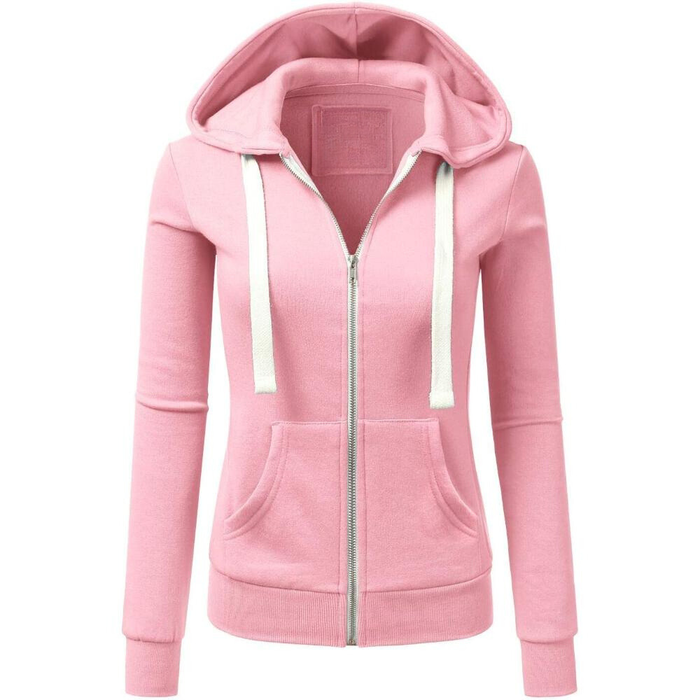 Chaqueta con capucha y cremallera con cordones