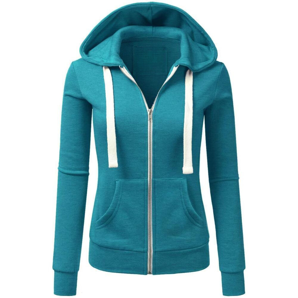 Chaqueta con capucha y cremallera con cordones