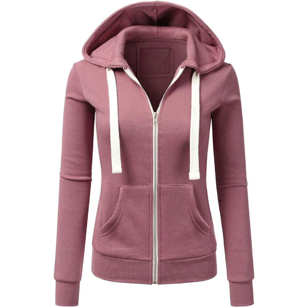 Chaqueta con capucha y cremallera con cordones