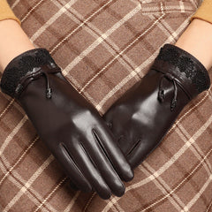 Guantes de ciclismo acolchados y abrigados con forro polar