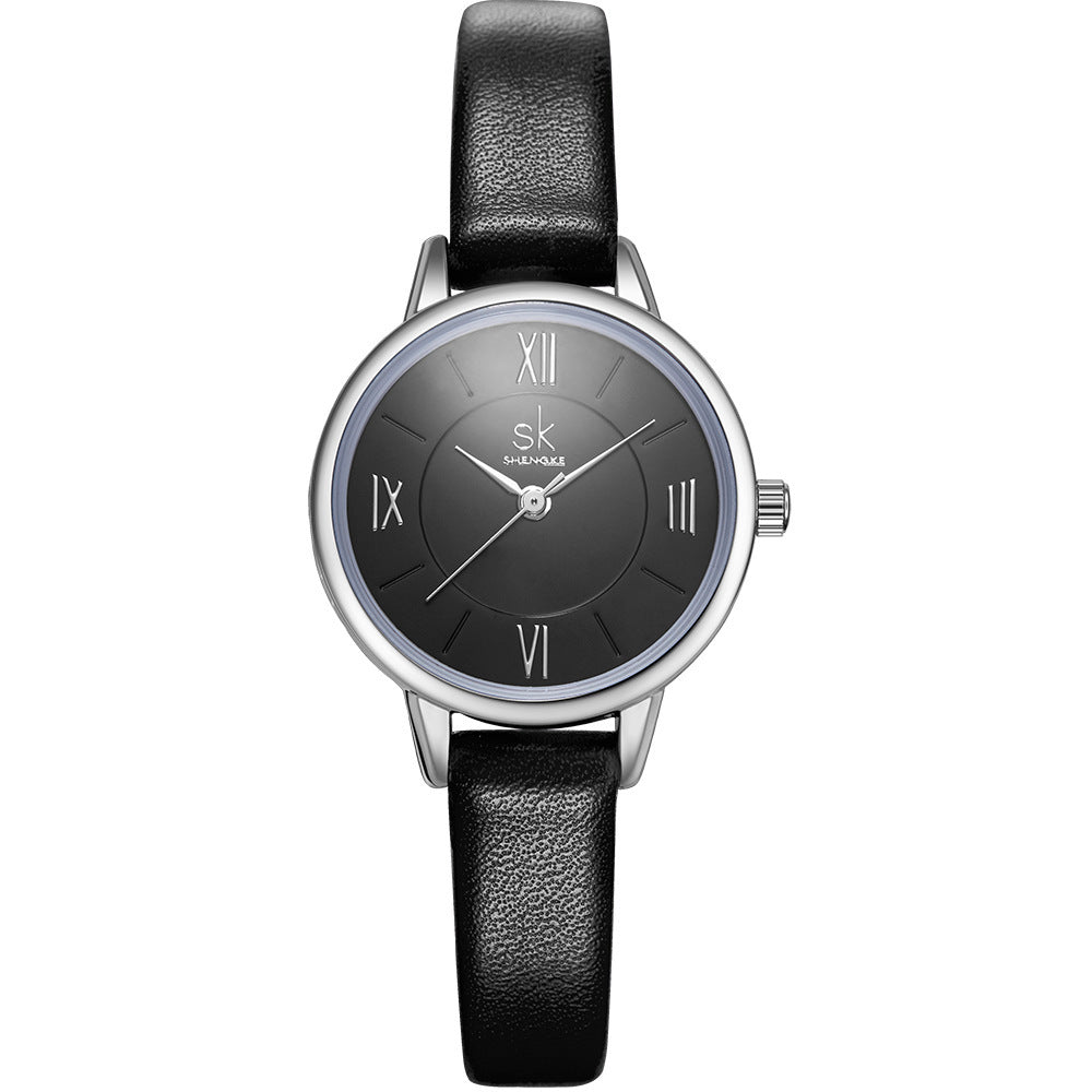 Elegante reloj con movimiento de agua viva y escala de uñas de barra