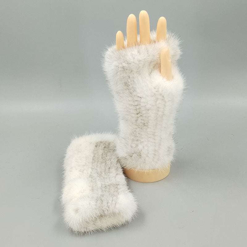 Verdickte, warme Winterhandschuhe mit mittellangen Armbändern