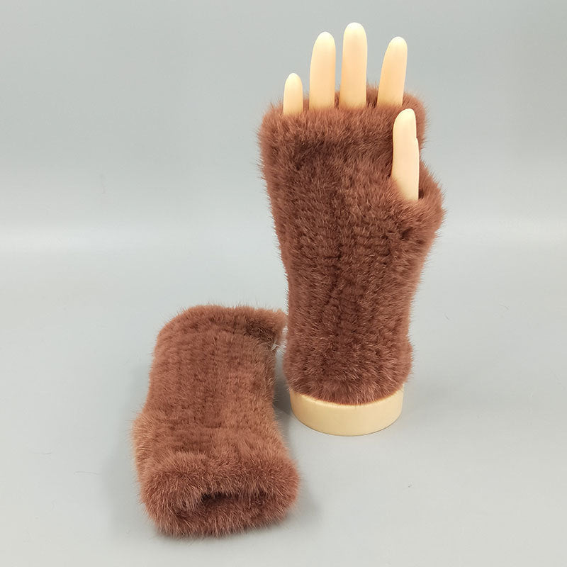 Verdickte, warme Winterhandschuhe mit mittellangen Armbändern