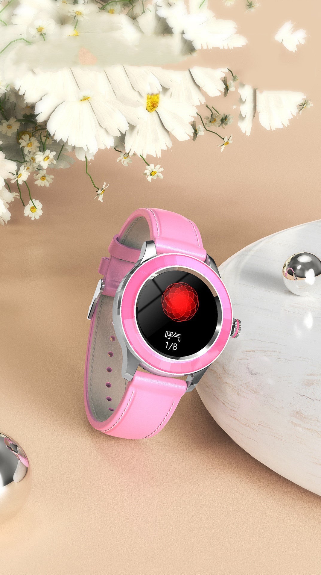 S09 Smart Watch Weiblicher runder Touchscreen Ip67 wasserdichte Anruferinnerung Smart Watch