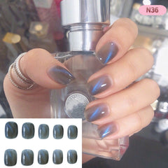 Parche de uñas postizas usable con acabado de manicura extraíble de ópalo largo