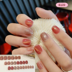 Parche de uñas postizas usable con acabado de manicura extraíble de ópalo largo