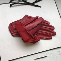 Short Leather Gloves Half Palm Sheep Models Special Wholesale Star Pure Leather